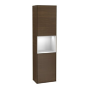 V&B Hochschrank Finion 41,8x151,6cm, li, Reg wh. m Lac, wal ven