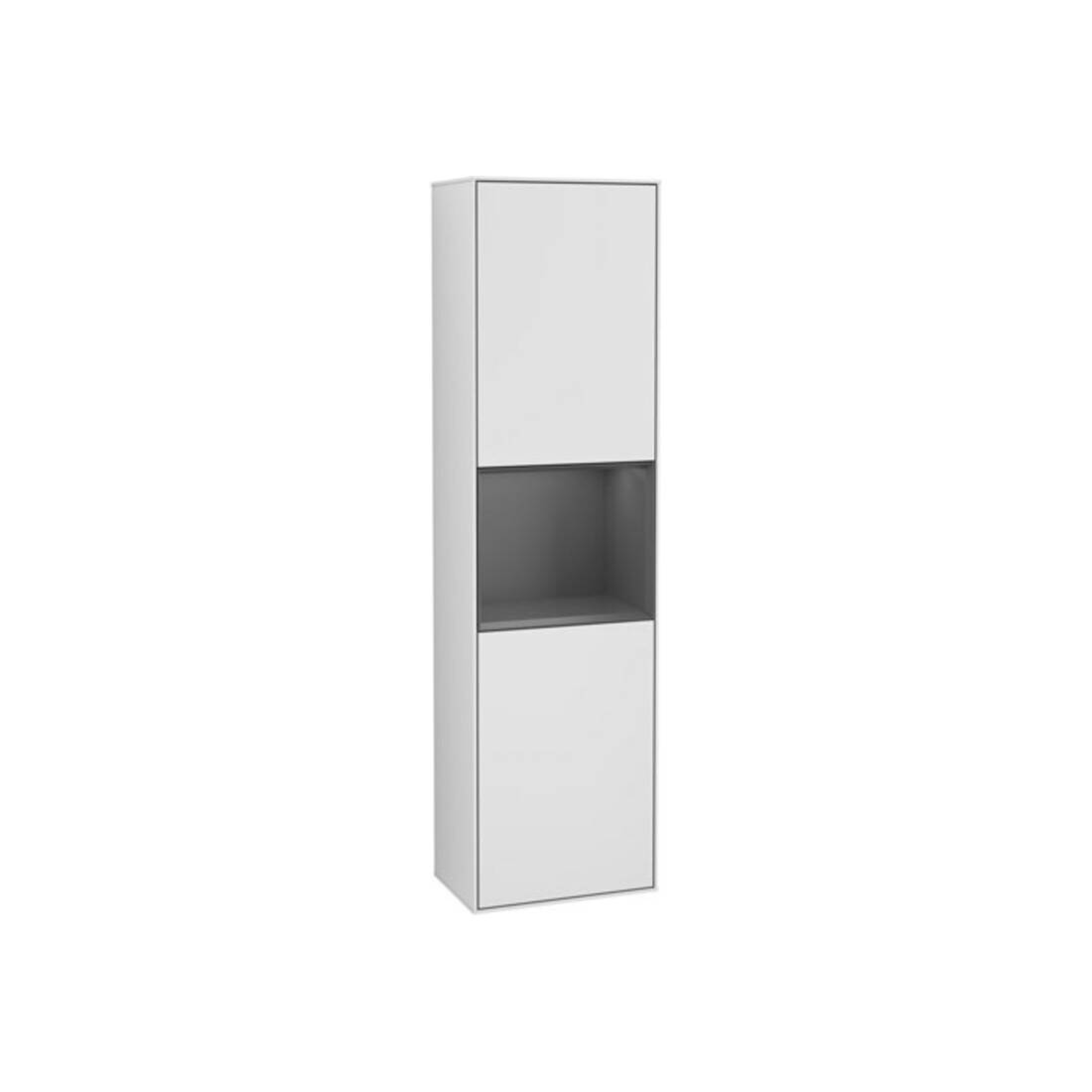 V&B Hochschrank Finion 41,8x151,6cm, r, Rg A m Lac, wh. m Lac