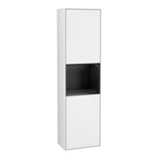 V&B Hochschrank Finion 41,8x151,6cm, r, Rg b m Lac, glo wh. Lac