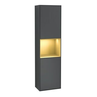 V&B Hochschrank Finion 41,8x151,6cm, r, Rg g m La, md bl. m Lac