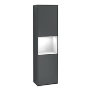 V&B Hochschrank Finion 41,8x151,6cm, r, Rg g w La, md bl. m Lac
