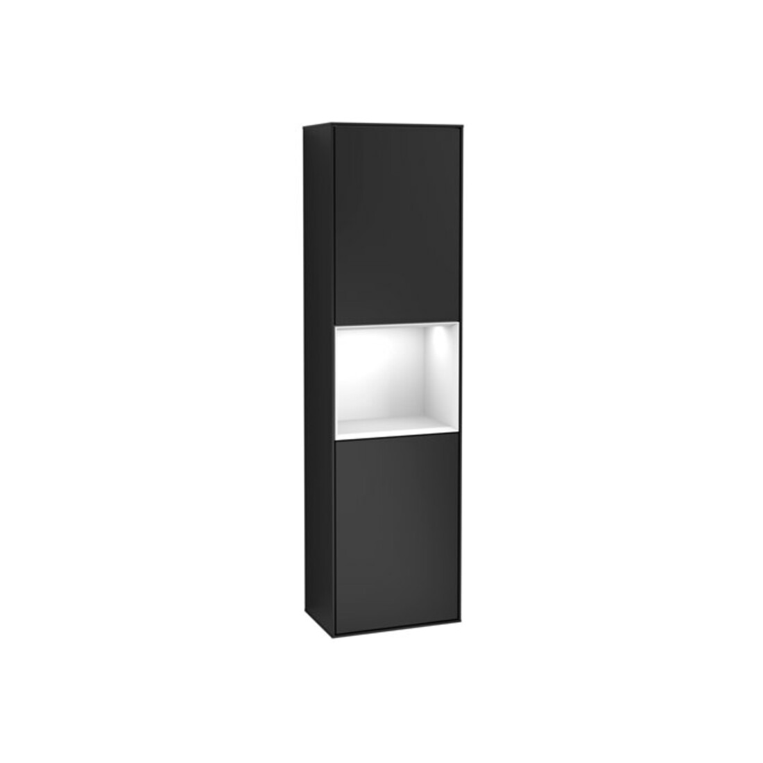 V&B Hochschrank Finion 41,8x151,6cm, r, Rg g wh. Lac, bla m Lac