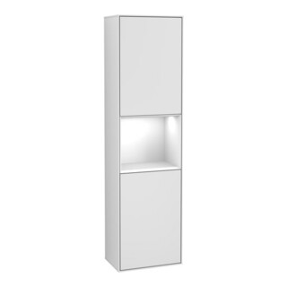V&B Hochschrank Finion 41,8x151,6cm, r, Rg g wh. Lac, wh. m Lac