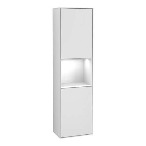 V&B Hochschrank Finion 41,8x151,6cm, r, Rg g wh. Lac, wh. m Lac