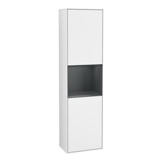 V&B Hochschrank Finion 41,8x151,6cm, r, Rg md b m La, g wh. Lac