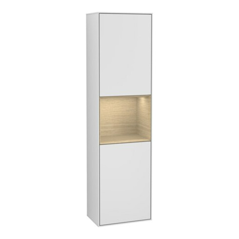 V&B Hochschrank Finion 41,8x151,6cm, r, Rg Oa Venerr, wh. m Lac