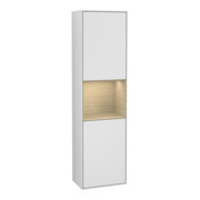 V&B Hochschrank Finion 41,8x151,6cm, r, Rg Oa Venerr, wh. m Lac