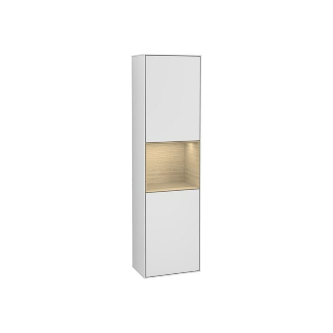 V&B Hochschrank Finion 41,8x151,6cm, r, Rg Oa Venerr, wh. m Lac