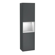V&B Hochschrank Finion 41,8x151,6cm, r, Rg w m La, md bl. m Lac