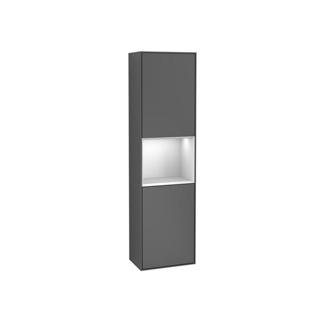 V&B Hochschrank Finion 41,8x151,6cm, r, Rg w m Lac, Anthrac. m