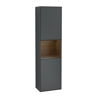 V&B Hochschrank Finion 41,8x151,6cm, r, Rg wa ven, md bl. m Lac