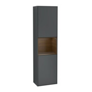 V&B Hochschrank Finion 41,8x151,6cm, r, Rg wa ven, md bl. m Lac