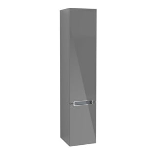 V&B Hochschrank Subway 2.0 35x165x37cm, li, Gr. chrom, glossy grey
