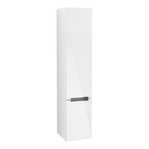 V&B Hochschrank Subway 2.0 35x165x37cm, li, Gr. chrom, glossy white