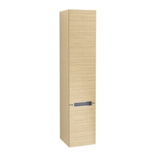 V&B Hochschrank Subway 2.0 35x165x37cm, re, Griff chrom, nordic oak