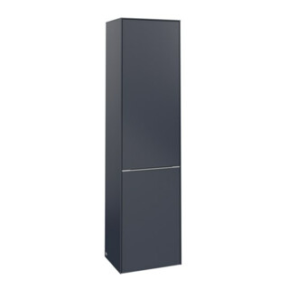 V&B Hochschrank Subway 3.0 40x171x36,2cm, Porte L/Gr Alu brillant, Bleu marine