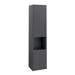 V&B Hochschrank Subway 3.0 40x171x36,2cm, Porte L/Gr Alu brillant, graphite