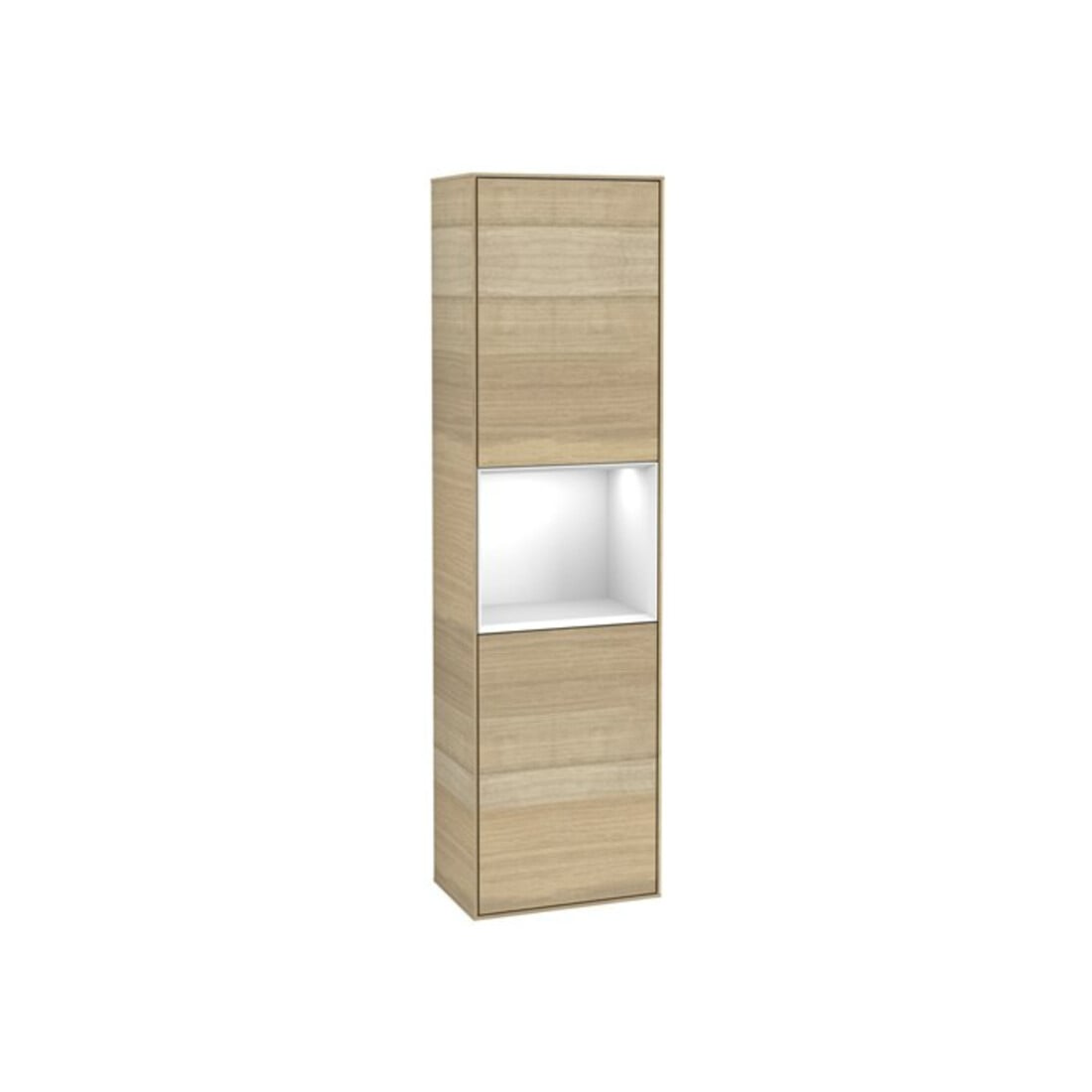 V&B Hochschrank Wandbeleuchtung Finion 41,8x151,6cm, l, Reg glo wh. Lac, Oa ven