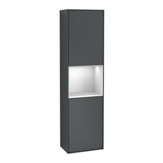 V&B Hochschrank Wandbeleuchtung Finion 41,8x151,6cm, l, Rg w m La, md bl. m Lac