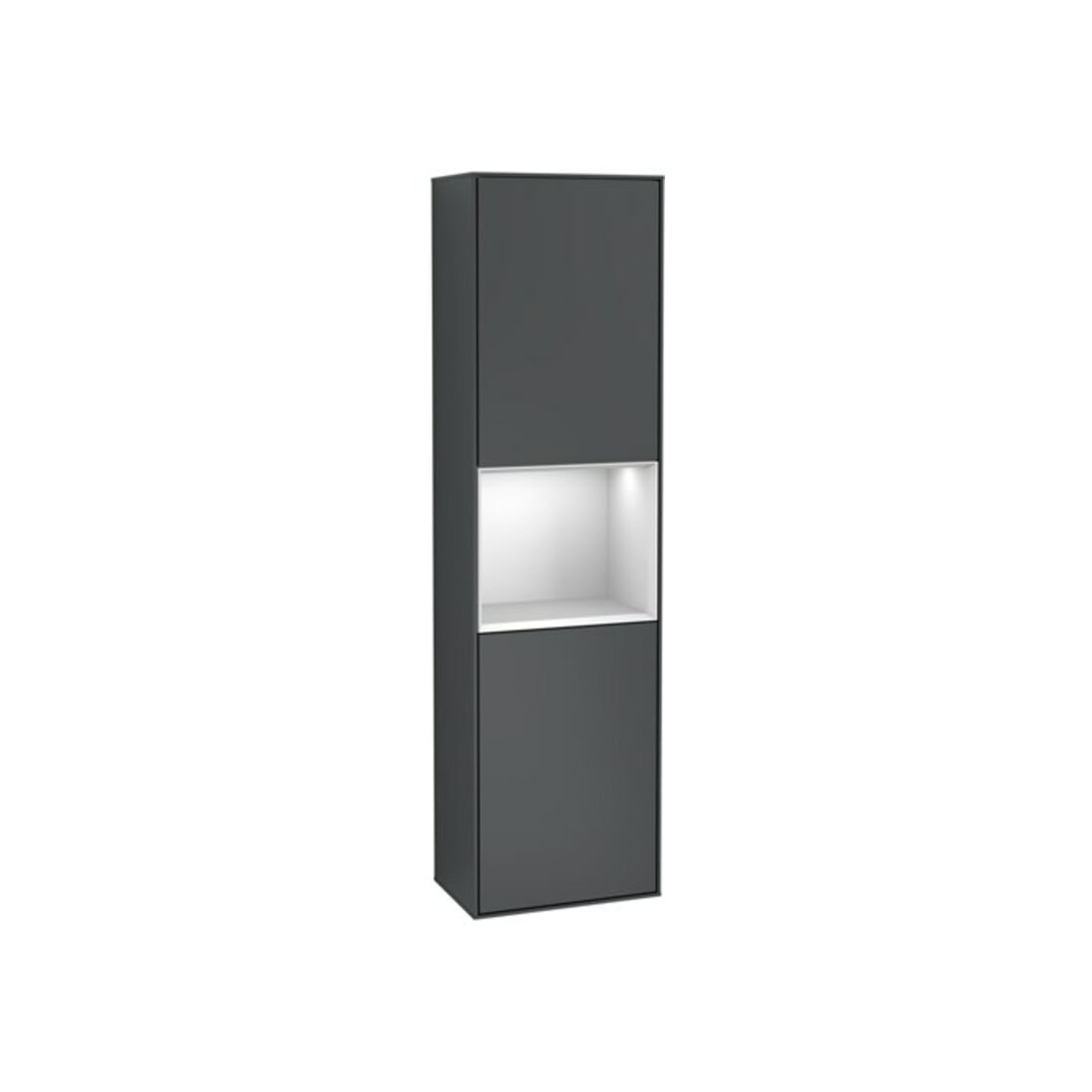 V&B Hochschrank Wandbeleuchtung Finion 41,8x151,6cm, l, Rg w m La, md bl. m Lac
