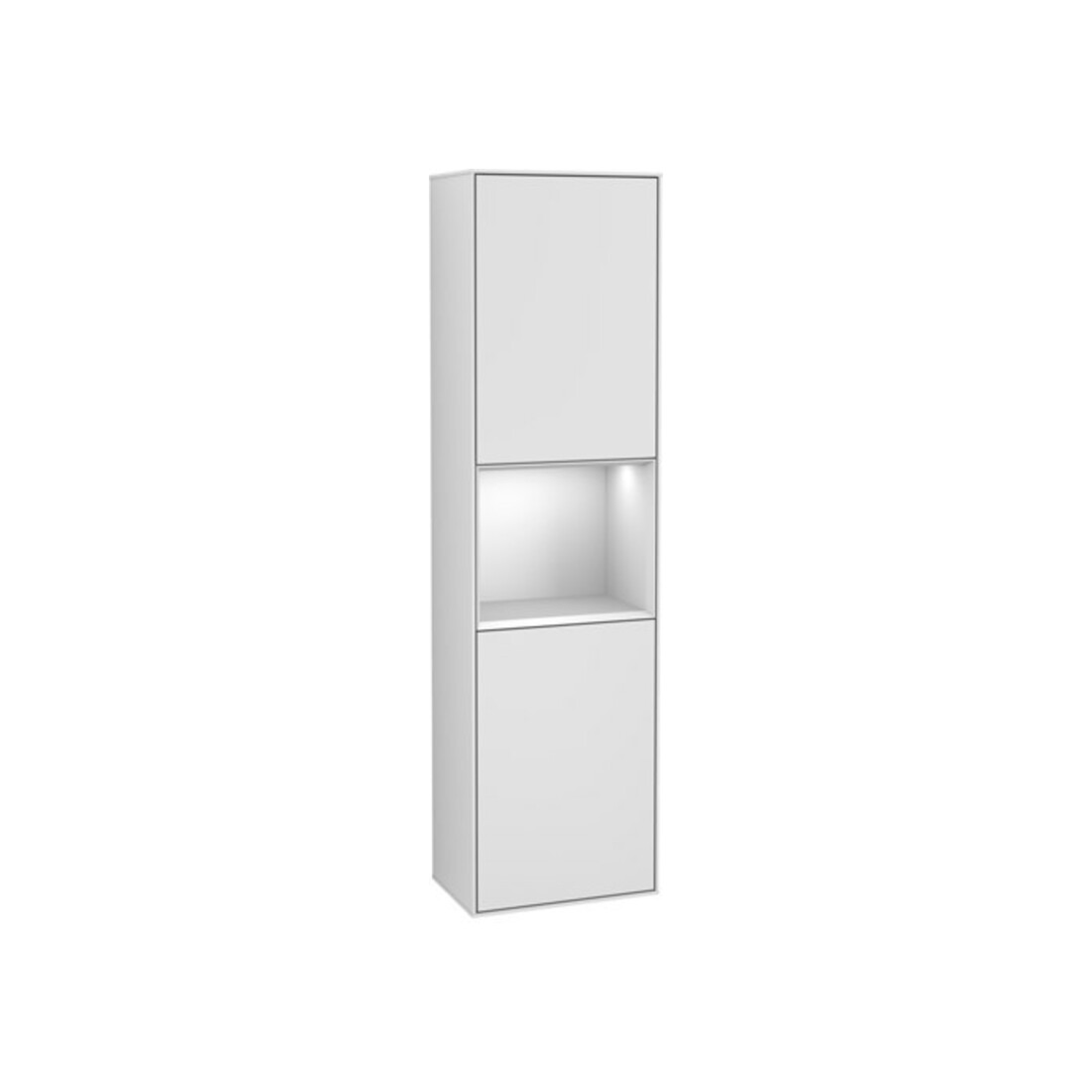 V&B Hochschrank Wandbeleuchtung Finion 41,8x151,6cm, l, Rg wh. m Lac, wh. m Lac