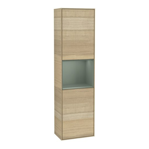 V&B Hochschrank Wandbeleuchtung Finion 41,8x151,6cm, li, Reg Oli. m Lac, Oa ven