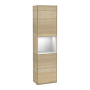 V&B Hochschrank Wandbeleuchtung Finion 41,8x151,6cm, li, Reg wh. m Lac, Oa ven