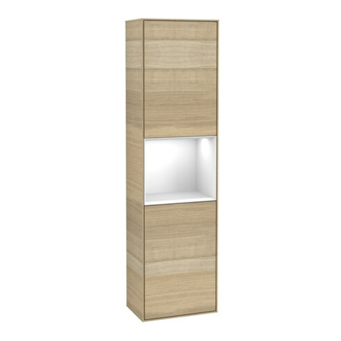 V&B Hochschrank Wandbeleuchtung Finion 41,8x151,6cm, r, Reg glo wh. Lac, Oa ven