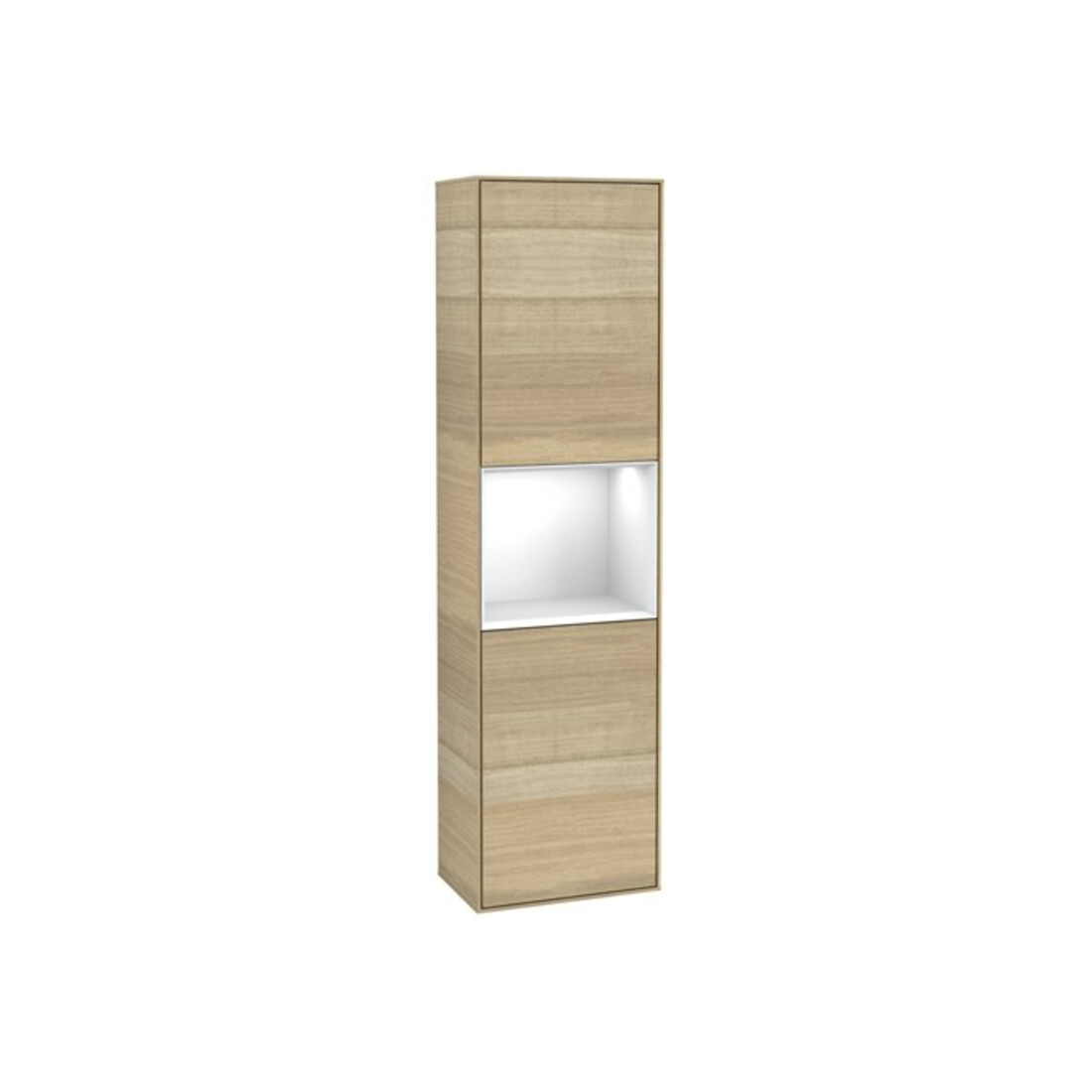 V&B Hochschrank Wandbeleuchtung Finion 41,8x151,6cm, r, Reg glo wh. Lac, Oa ven