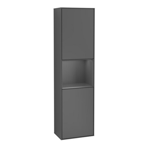 V&B Hochschrank Wandbeleuchtung Finion 41,8x151,6cm, r, Rg A m Lac, Anthrac. m