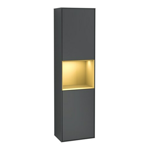 V&B Hochschrank Wandbeleuchtung Finion 41,8x151,6cm, r, Rg g m La, md bl. m Lac