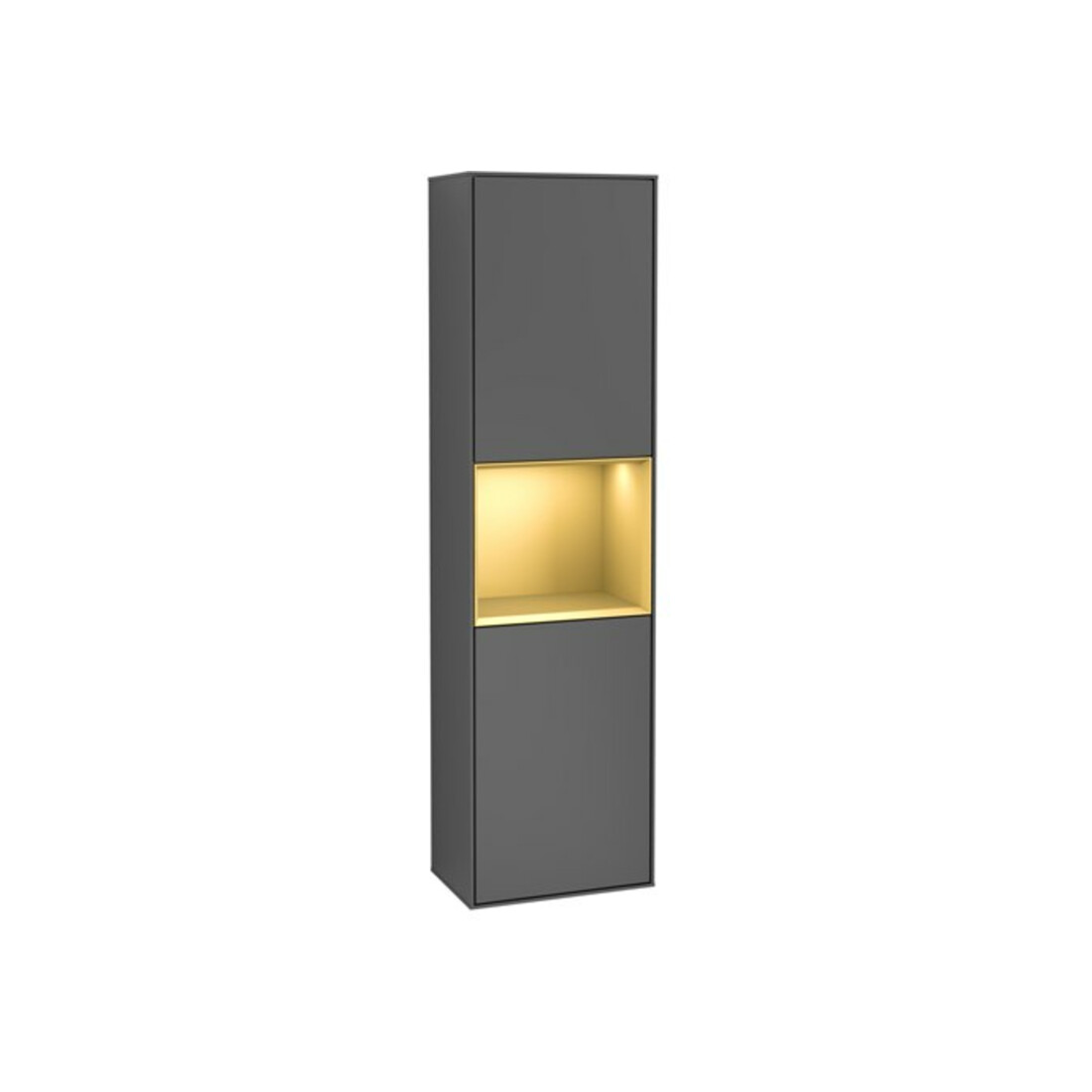 V&B Hochschrank Wandbeleuchtung Finion 41,8x151,6cm, r, Rg g m Lac, Anthrac. m