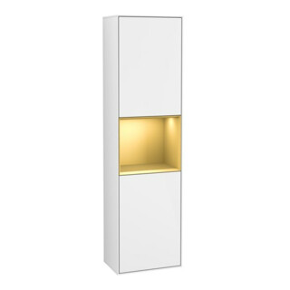 V&B Hochschrank Wandbeleuchtung Finion 41,8x151,6cm, r, Rg g m Lac, glo wh. Lac