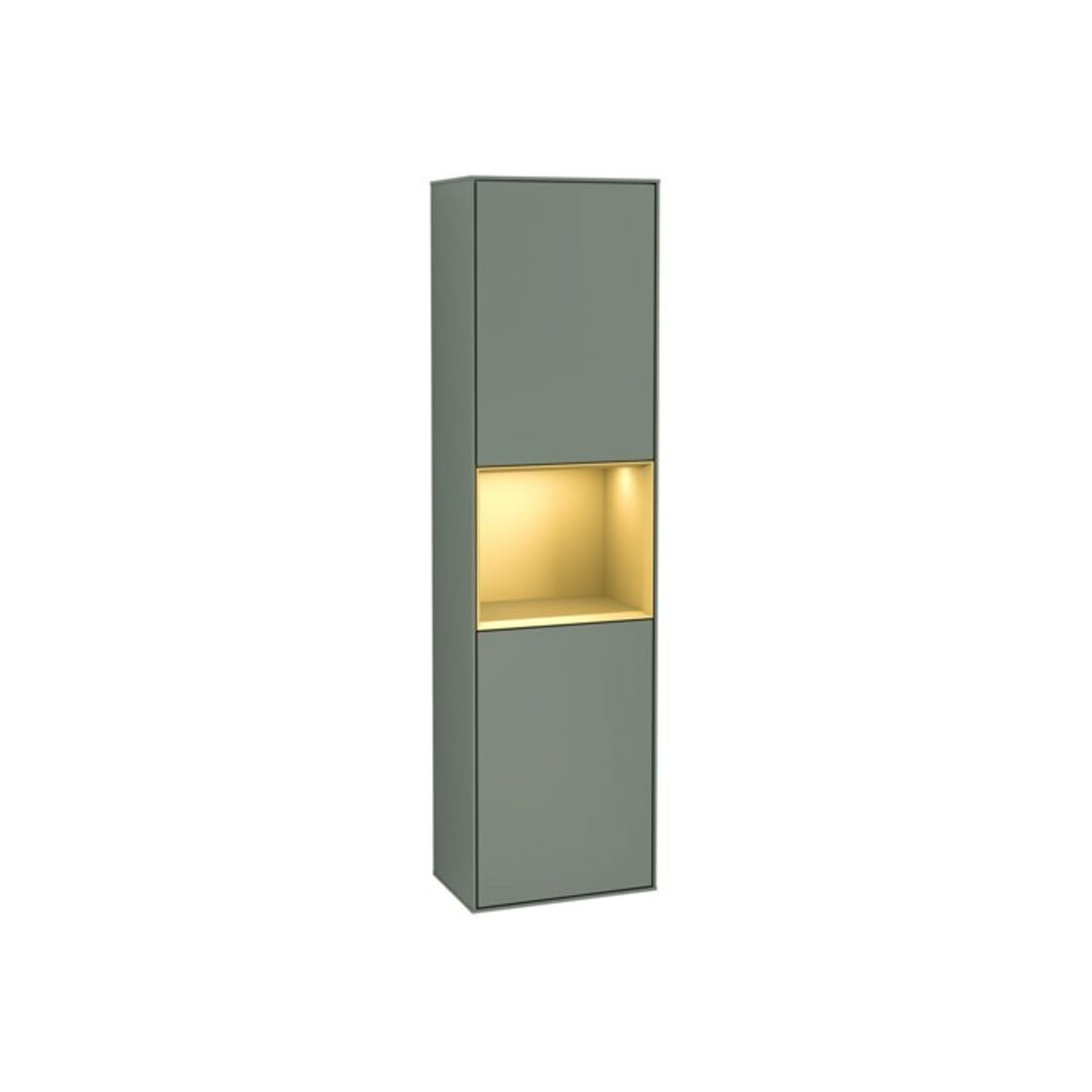 V&B Hochschrank Wandbeleuchtung Finion 41,8x151,6cm, r, Rg g m Lac, Oli. m Lac