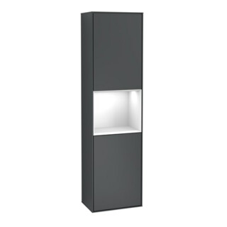 V&B Hochschrank Wandbeleuchtung Finion 41,8x151,6cm, r, Rg g w La, md bl. m Lac