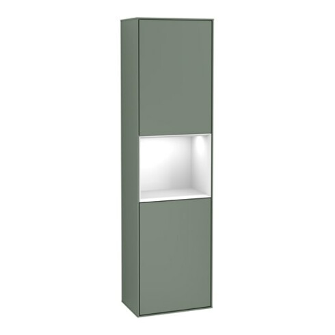 V&B Hochschrank Wandbeleuchtung Finion 41,8x151,6cm, r, Rg g w Lac, Oli. m Lac