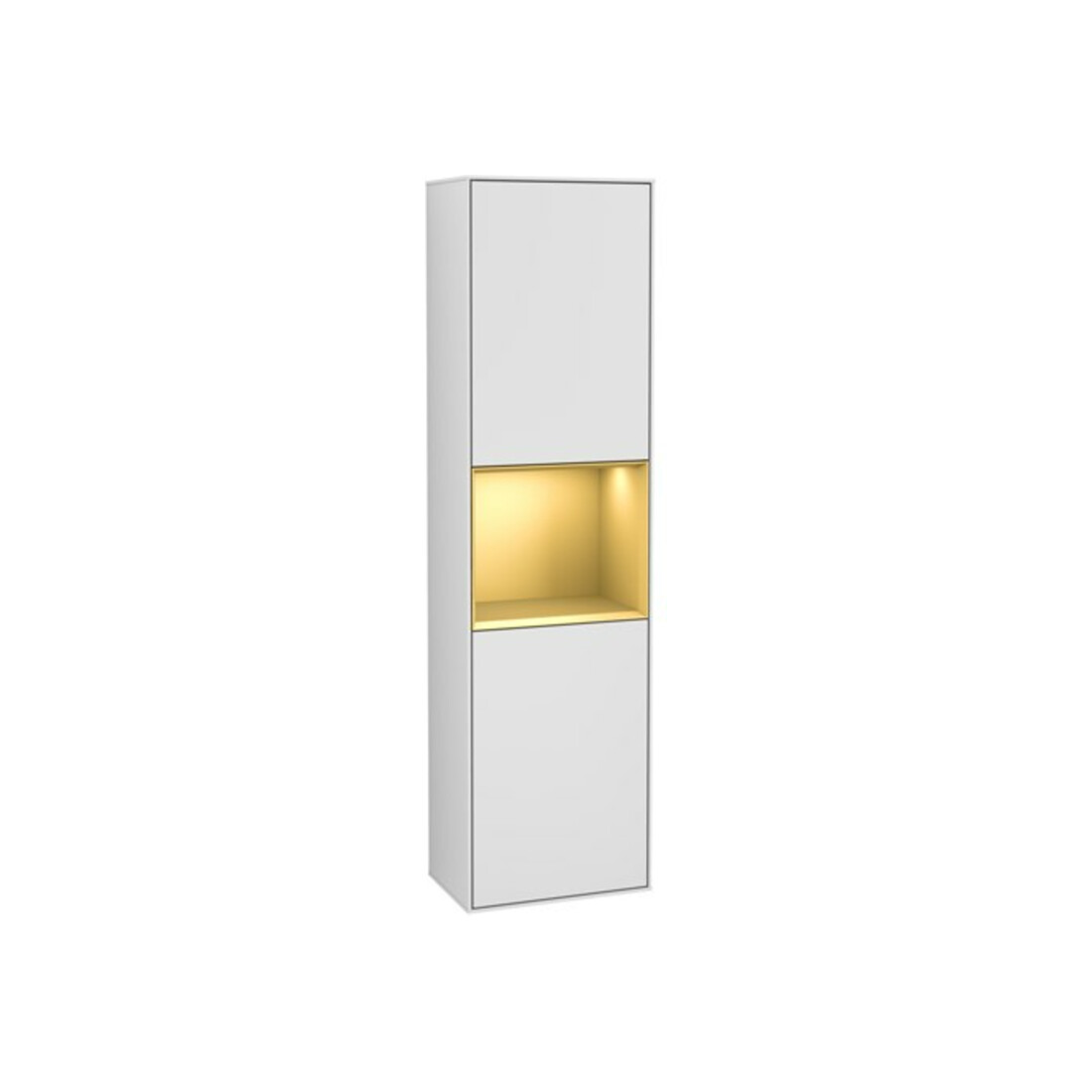 V&B Hochschrank Wandbeleuchtung Finion 41,8x151,6cm, r, Rg gol m Lac, wh. m Lac