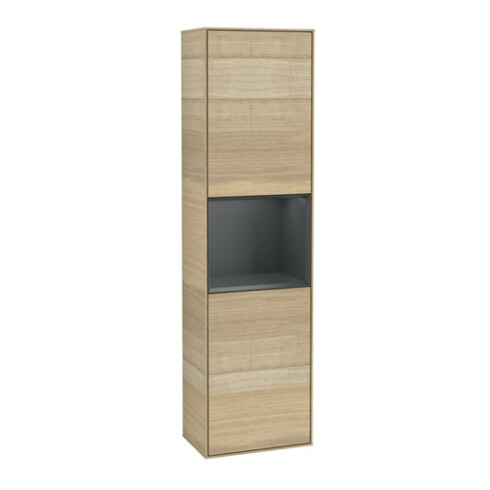 V&B Hochschrank Wandbeleuchtung Finion 41,8x151,6cm, r, Rg md bl. m Lac, Oa ven