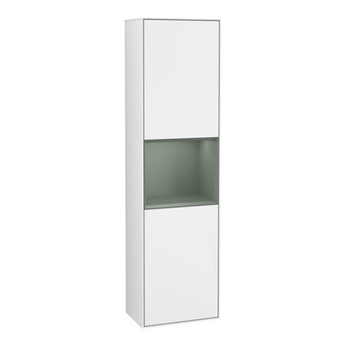 V&B Hochschrank Wandbeleuchtung Finion 41,8x151,6cm, r, Rg Ol m La, glo wh. Lac