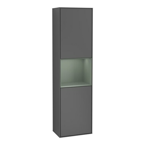 V&B Hochschrank Wandbeleuchtung Finion 41,8x151,6cm, r, Rg Ol m Lac, Anthrac. m