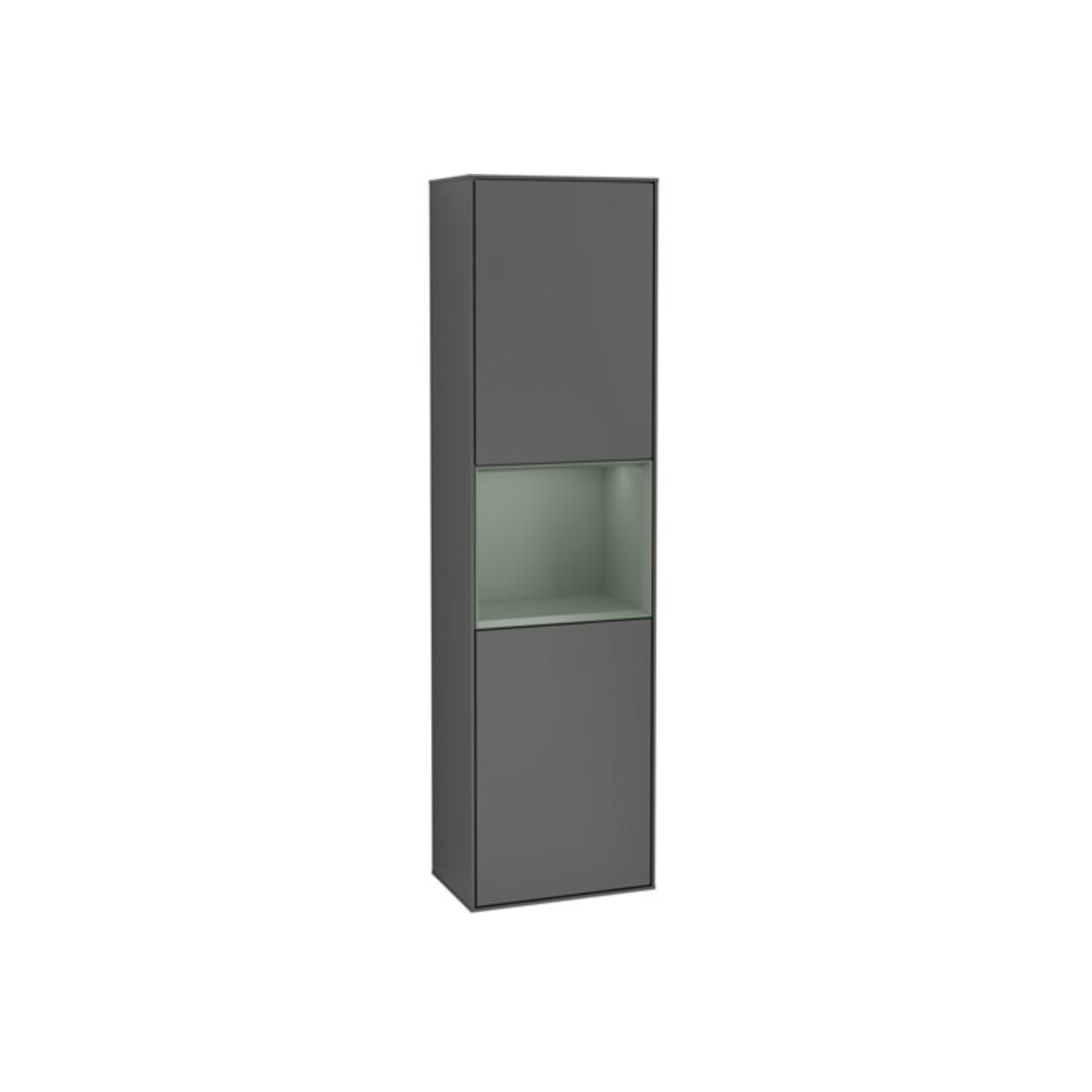 V&B Hochschrank Wandbeleuchtung Finion 41,8x151,6cm, r, Rg Ol m Lac, Anthrac. m