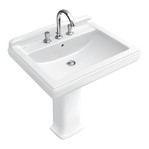 V&B Hommage Lavabo 75x58 cm, P bla C+, 1 trou robinet, trop-plein