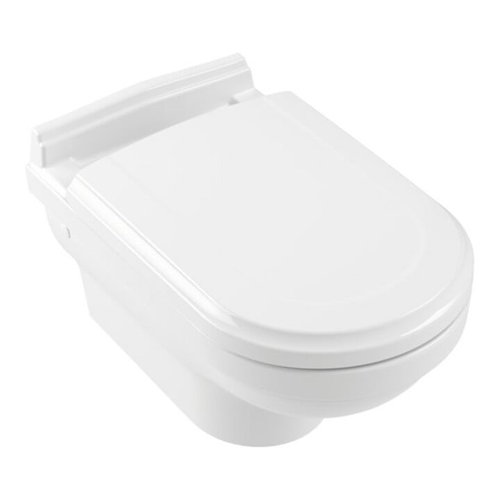 V&B Hommage WC suspendu, cuvette à chasse profonde 37x60cm, sortie horizontale, blanc C-plus