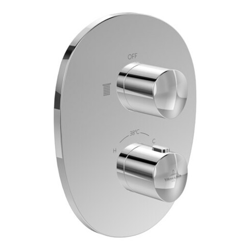 V&B Kit de montage ANTAO Thermostat encastré avec régulateur de débit 1 voie, chrome