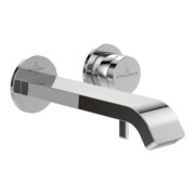 V&B Kit de montage complet Dawn Mitigeur lavabo encastré 2 trous, sans garniture vidage, montage mural, chrome