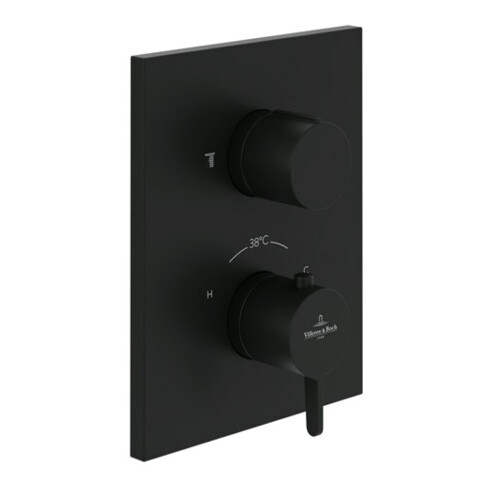 V&B Kit de montage prêt Conum UP-Thermostat avec 1 réglage de débit, blanc, avec bleu