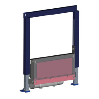 V&B Kit prêt à poser ViConnect 13,3x52,5x51 cm, évacuation murale avec cadre métal