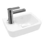 V&B Lavabo à main O.NOVO Compact 36x25 cm, carré, B D, avec trou robinet, sans trop-plein, blanc A-bac C+