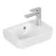 V&B Lavabo à main O.NOVO Compact 36x25cm, carré, L P, avec trou robinet, avec trop-plein, blanc A-bac C+-3