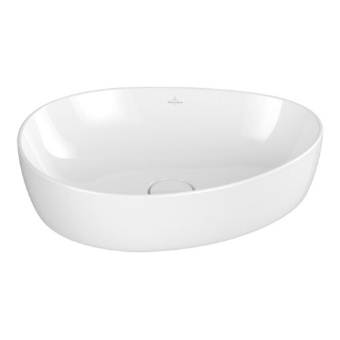 V&B Lavabo à poser ANTAO 51x40 cm, asym., sans trop-plein, blanc C-plus